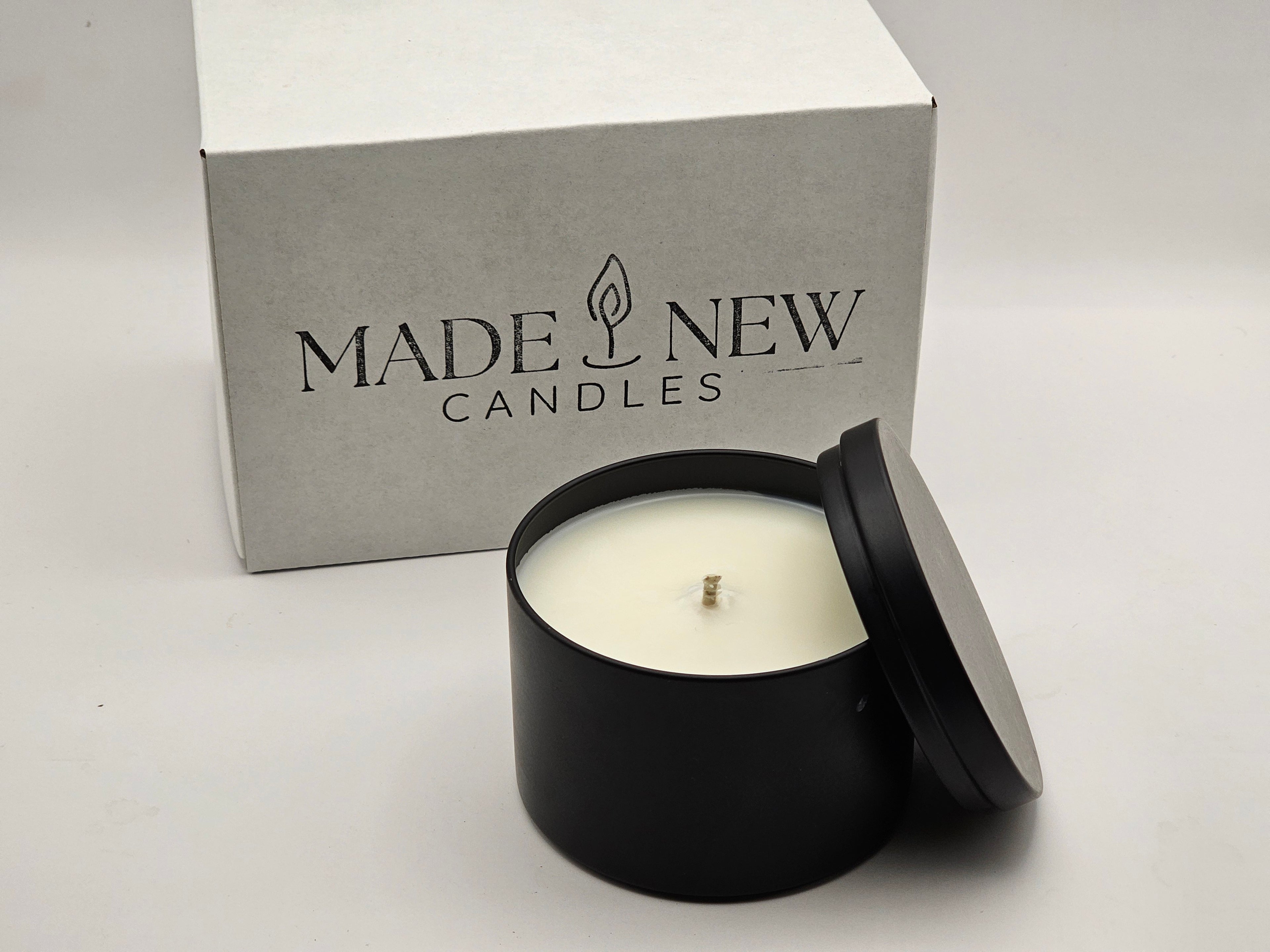 8oz Black Tin Soy Candle — Coming Soon