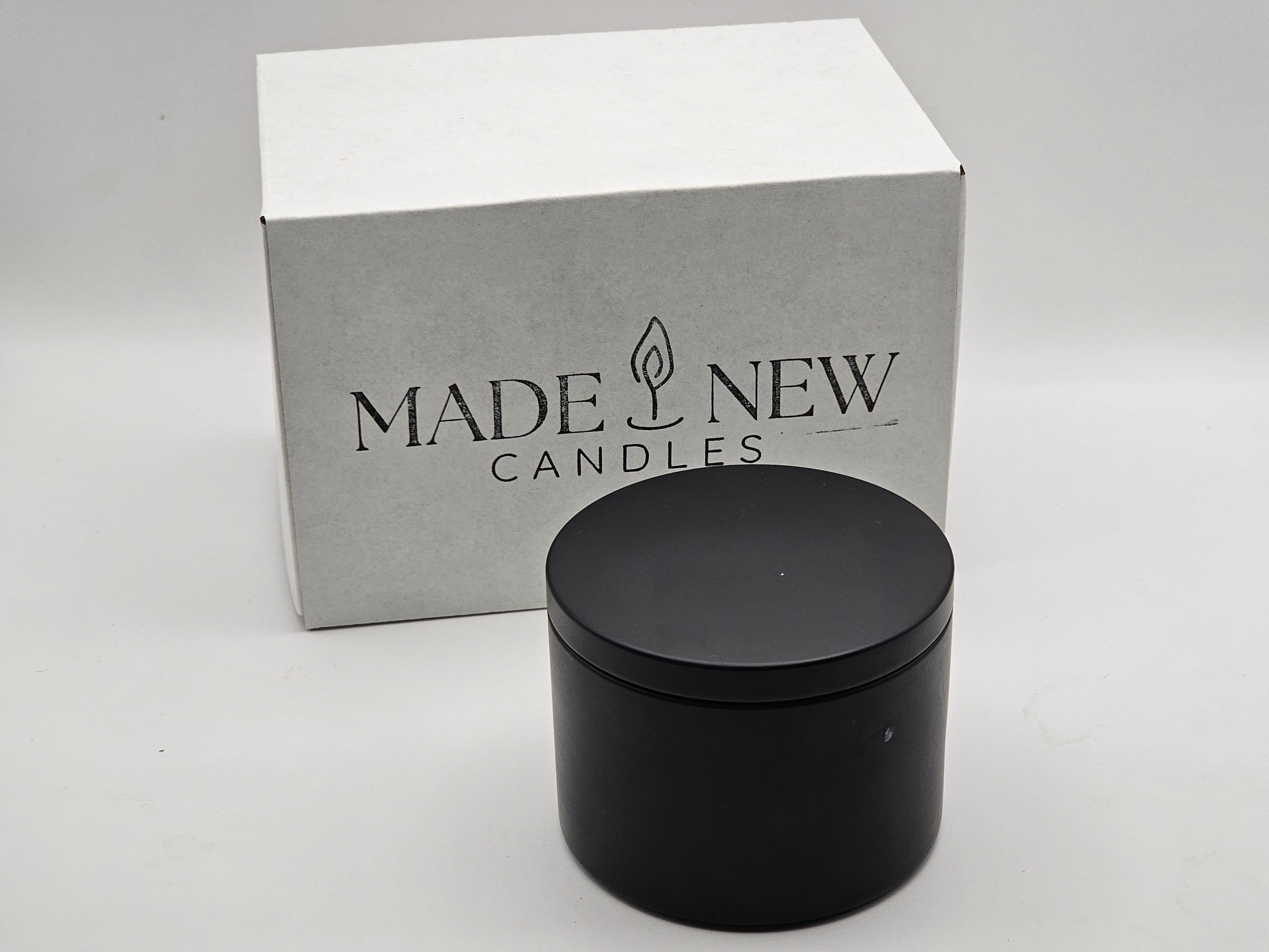 8oz Black Tin Soy Candle — Coming Soon